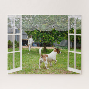 Puzzle Renard Terriers Explorant Le Jardin, 