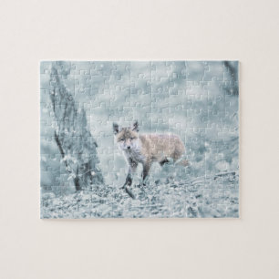 Puzzle Renardeau dans la neige