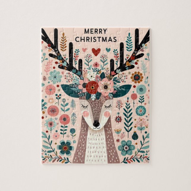 Puzzle “Renne de Noël“ (Vertical)