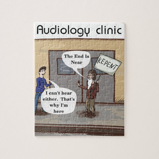 Puzzle Repent for the Audiologist Office Funny (Vertical)