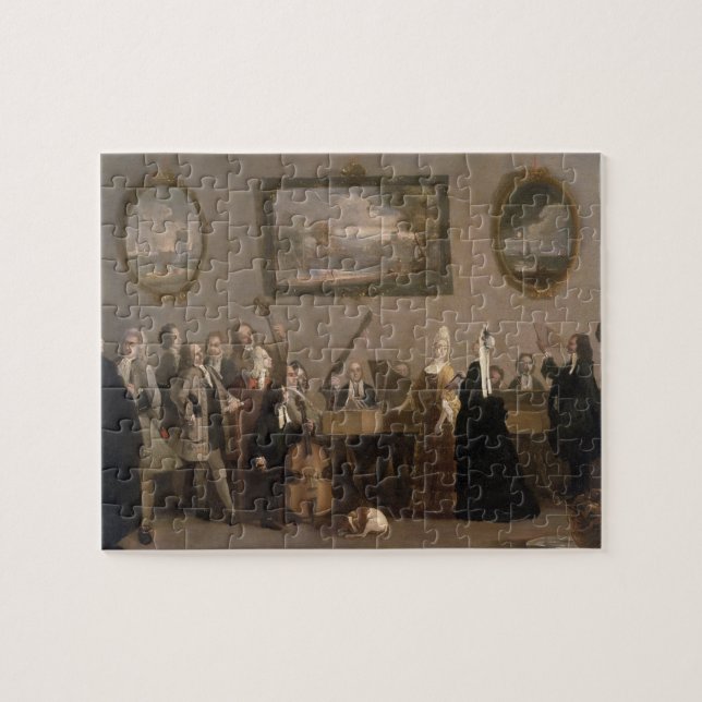 Puzzle Répétition d'un opéra, c.1709 (huile sur la toile) (Horizontal)
