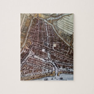 Puzzle Réplique carte de la ville de Rotterdam 1652