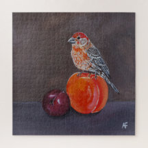 Repos de midi du Roselin familier Peinture d'Alfre
