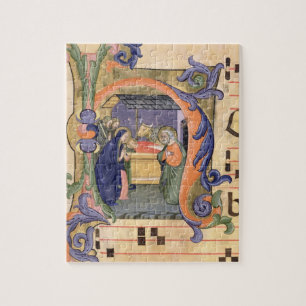 Puzzle Representation de l'initiale "H" de Mme 571 f.6r