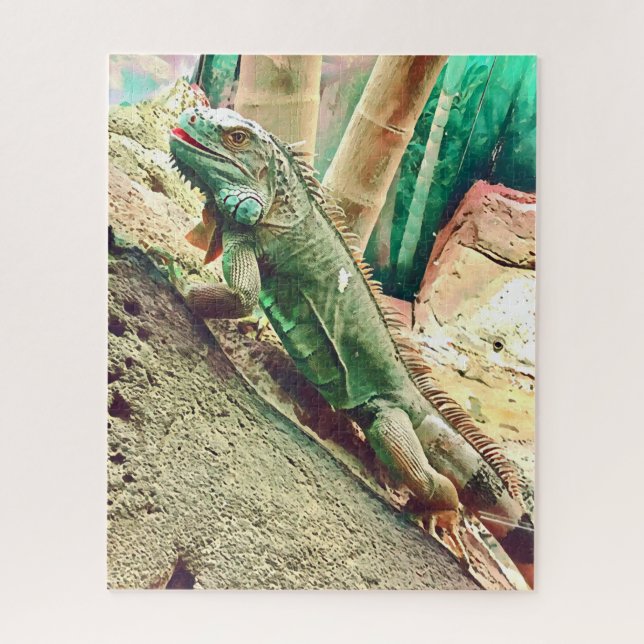 Puzzle Reptile de lézard fidjien (Vertical)