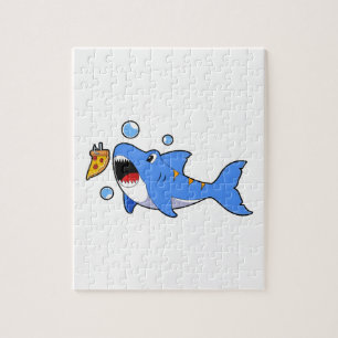 Puzzle Requin avec pizza comme appât