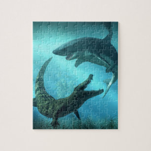 Puzzle Requin contre Crocodile