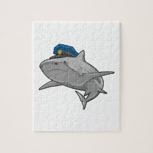 Puzzle Requin en tant que policier Police
