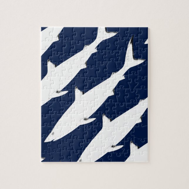Puzzle requin sauvage blanc - animaux de mer (Vertical)