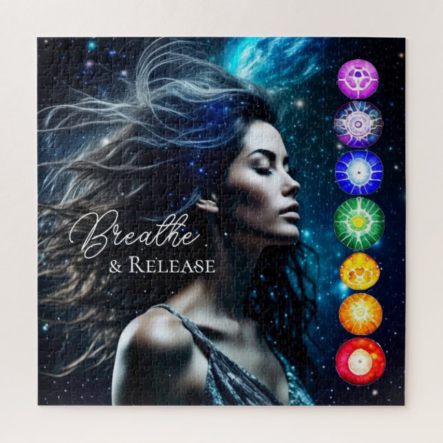 Puzzle Respirer et libérer | Belle Femme Ethérée (Vertical)