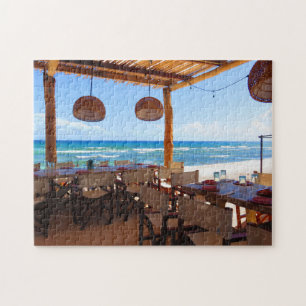 Puzzle Restaurant près de la plage dans le Maya de la