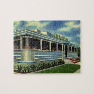 Puzzle Restaurant Rétro Vintage Classique 50s Pelican Din