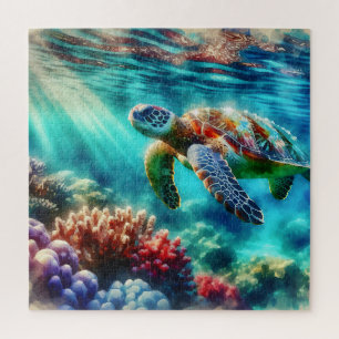 Puzzle Rester en contact   La natation des tortues de mer