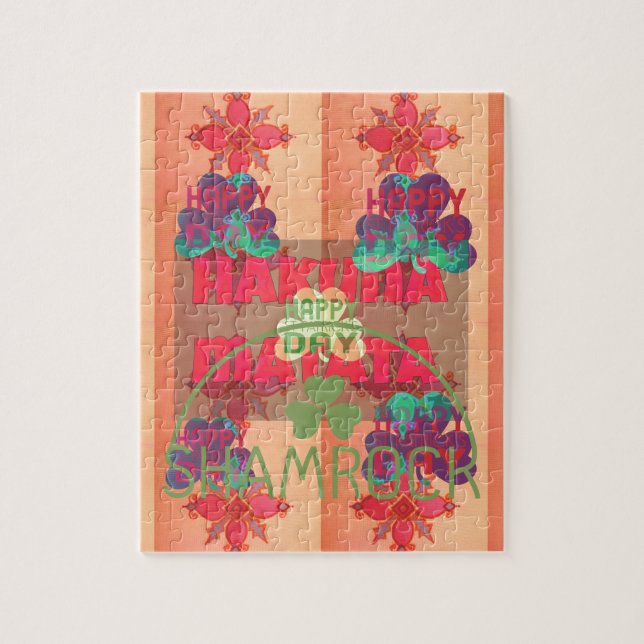 Puzzle Restez béni Bonne Saint Patrick Jour Hakuna Mata (Vertical)
