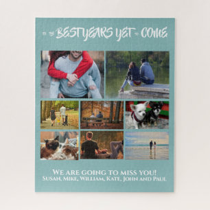 Puzzle Retraite de collage photo personnalisée   8 bleu 