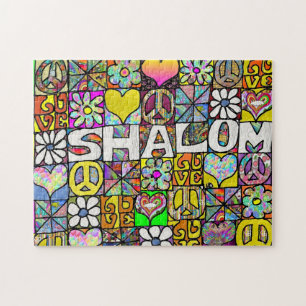 Puzzle Rétro 60s Psychédélique Shalom AMOUR