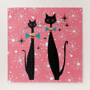 Puzzle Retro Atomic Era Mid Century Modern Cool Cats
