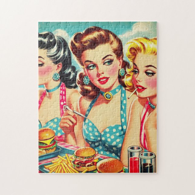 Puzzle Retro Beauty Pin Up (Vertical)