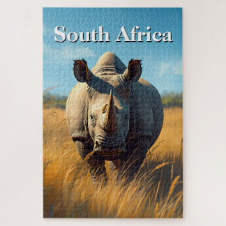 Puzzle Rétro Bushveld Rhinocéros d'Afrique du Sud