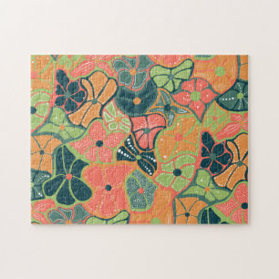Puzzle Retro Colorful Flower Hard Challenging Difficult
