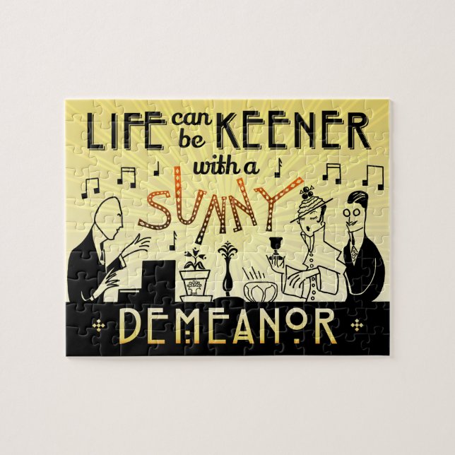 Puzzle Rétro comportement 20s ensoleillé inspiré d'art (Horizontal)