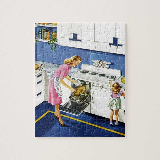 Puzzle Rétro cuisine #2 de mère/fille (Vertical)