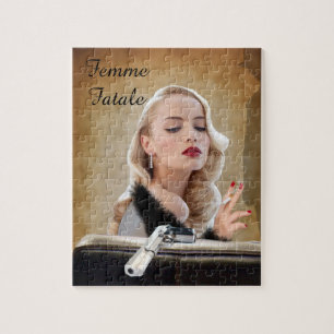 Puzzle Retro Femme Fatale Diva - Fumer et les armes à feu