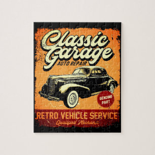 PUZZLE RETRO  GARAGE CLASSIQUE  PUZZER