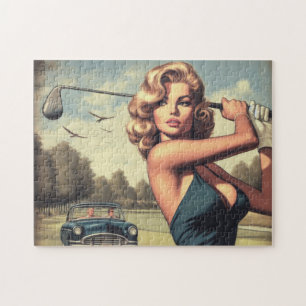 Puzzle Retro Golf Girl
