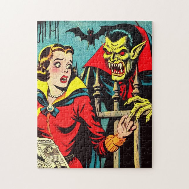 Puzzle Retro Horror Vampire Comics (Vertical)