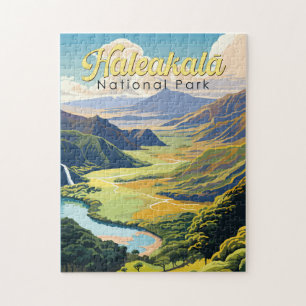 Puzzle Retro Illustration du parc national de Haleakala