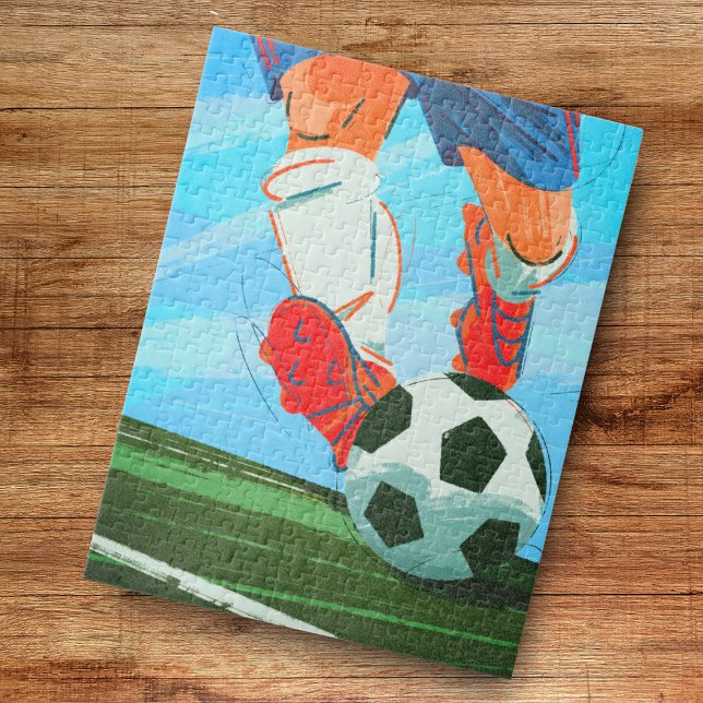 Puzzle Retro Joueur de Soccer mâle Jambes et Thème de spo (Créateur téléchargé)
