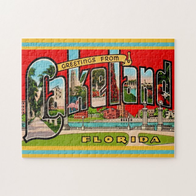 Puzzle Retro Lakeland Floride (Horizontal)