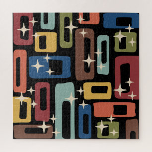Puzzle Rétro Moderne Abstrait du Milieu du Siècle