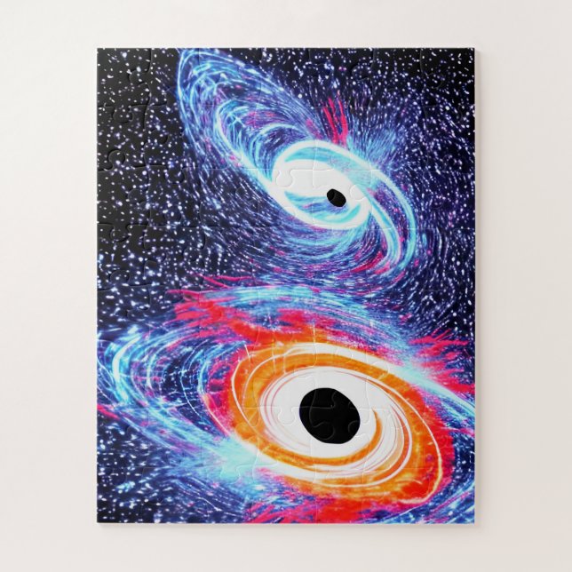 Puzzle Retro Orange Rouge Bleu classique Ciel nuit dans l (Vertical)