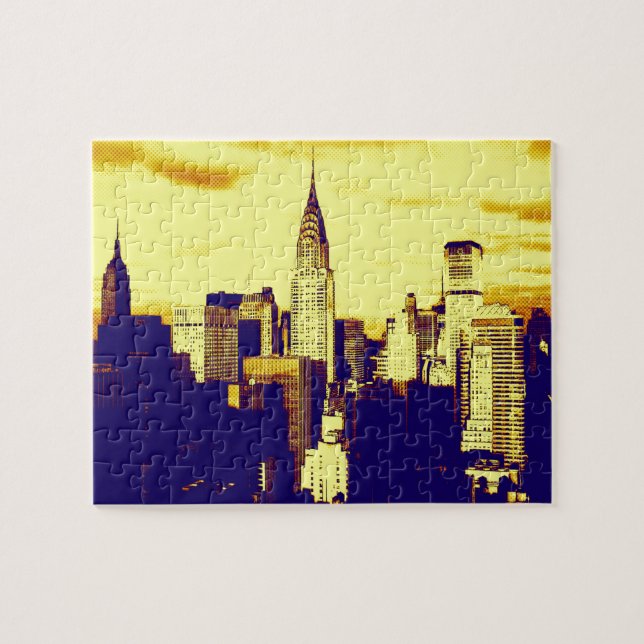 Puzzle Retro Pop Art Comic New York City (Horizontal)