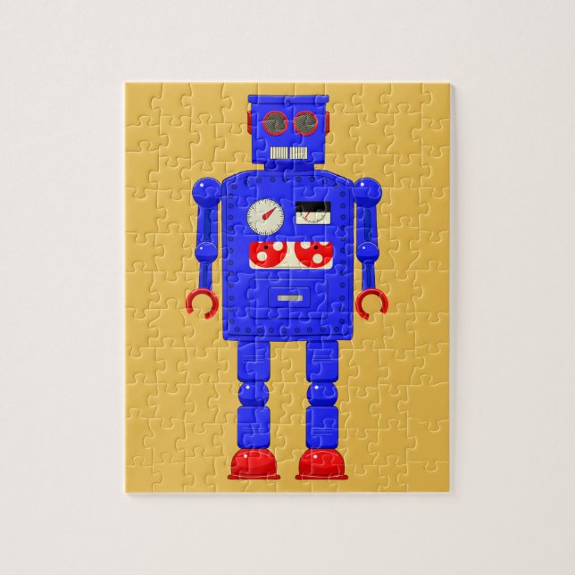 Puzzle Rétro robot vintage de jouet (Vertical)