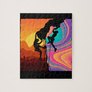 Puzzle Retro Rock Climbing Bouldering Wall
