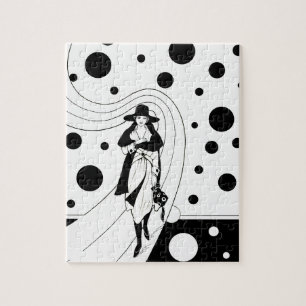 Puzzle Retro Runway Model, mode Art Déco Vintage
