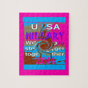 Puzzle Retro USA Stronger Together Abstrait Art Print