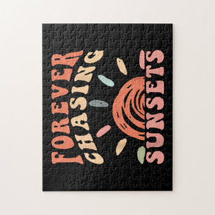 Puzzle Rétro Vintage pour toujours Chasse Couchers de sol