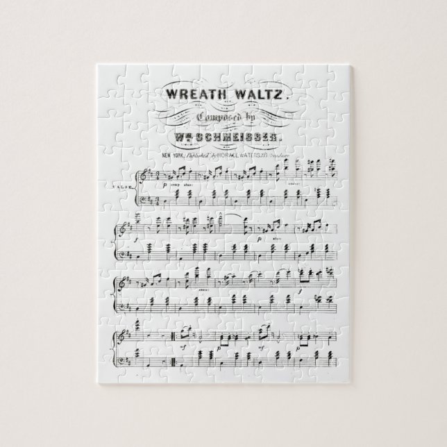 Puzzle Rétros barres des notes de musique de feuille (Vertical)