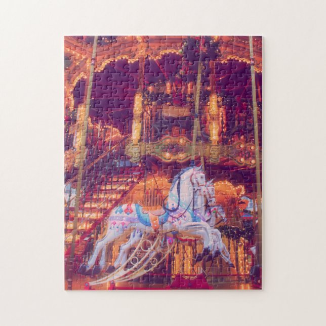 Puzzle rêve d'enfance - vieux cheval carrousel (Vertical)