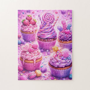Puzzle Rêves de Sucre: Délice de Cupcake aux Bonbons