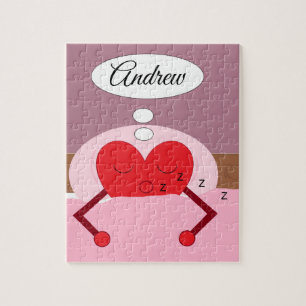 Puzzle Rêves du coeur rose et violet