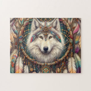 Puzzle Rêveur de loup boho