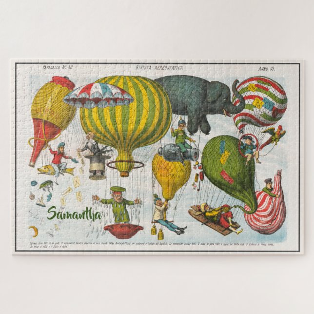 Puzzle Revue aérostatique (1878) par Augusto Grossi Nom (Horizontal)