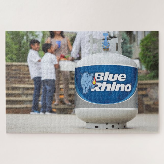 Puzzle Rhino bleu (Horizontal)