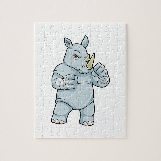 Puzzle Rhino en boîte à Boxer (Vertical)