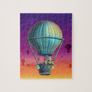 Puzzle Rhino et ballon à air chaud